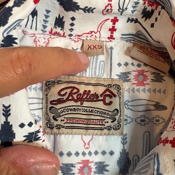 Rafter C Cowboy Collection patterned button down shirt - Picture 3 of 5